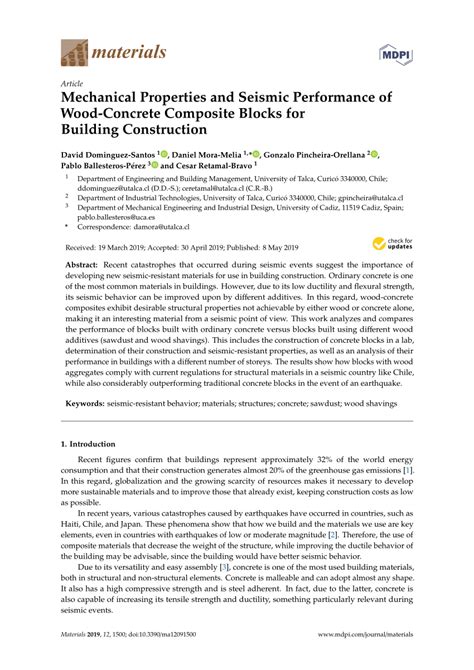 compression test wood vs hinder block|Mechanical Properties and Seismic Performance of Wood .